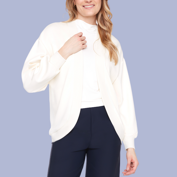 Butter Open Winter White Cardigan