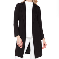 Black Light Ponte Lined Coat