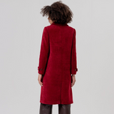 Longline Chenille Coat - English Red