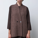 Boiled Wool Double Button Vest - 2 Colours