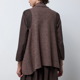 Boiled Wool Double Button Vest - 2 Colours