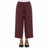 Straight Linen Trouser - Burgundy