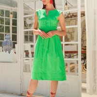 Summer Fiesta Cotton Blend Dress - Aqua