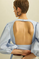 Ronal Cotton Backless Crop w/ Tie