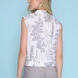 Zip-Front Printed Vest