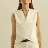 Raja Seamed Sleeveless Blouse