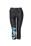 Butterfly Teal - Capri Legging