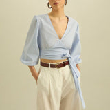 Ronal Cotton Backless Crop w/ Tie