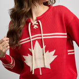 Canadiana 100% Cotton Hockey Sweater - Red