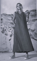 Long Black Linen Dress