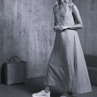 Long Black Linen Dress