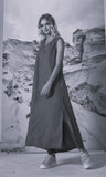 Long Black Linen Dress