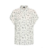 Mediterranean Black Short Sleeve Top
