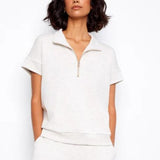 Soft Scuba Short Sleeve Half-Zip Top