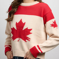 Canada 100% Cotton Shorty Knit Sweatshirt - 2 Colours