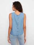 Scalloped Hem Tencel Top