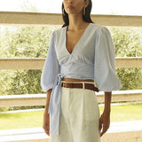 Ronal Cotton Backless Crop w/ Tie