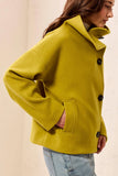 Lofty Knit Funnel Neck Button Front Jacket