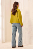 Lofty Knit Funnel Neck Button Front Jacket