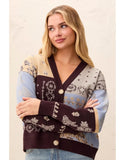 2-Way Jacquard Knit Cardigan