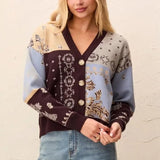 2-Way Jacquard Knit Cardigan