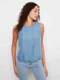 Scalloped Hem Tencel Top