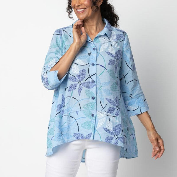 Princess Seamed Sky Shirt - Travel Material (Only XS + S Left)