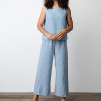Easy Linen Pant - Soft Blue (Only XXL Left)
