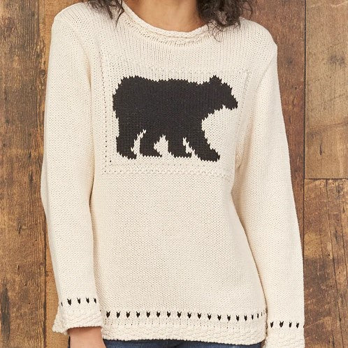 Canadiana Eco cotton Laurentian Bear Pullover Sweater – Parkhurst Knitwear