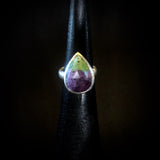 Faceted Ruby Zoisite Pear Ring