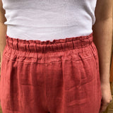 Ruffled Waist Linen Pant (Only XL Left)