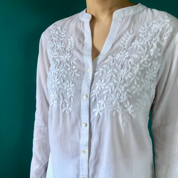 Chambray Cotton Long Shirt