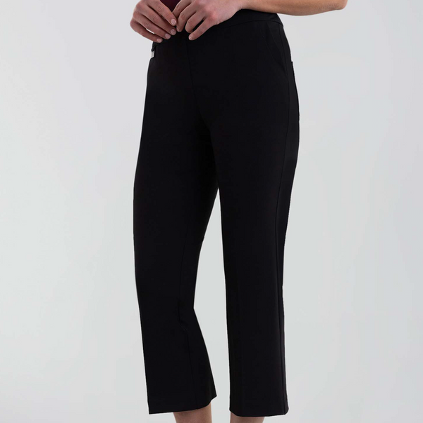 25" Crop Wide Leg Pant w/ Pockets - Black (Only Size 10 Left)