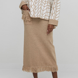 Fringe Skirt - Sand