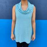 Aquatic Stripe Sleeveless Tunic w/ Pockets