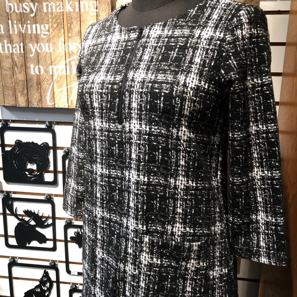 Textured Plaid Shaped Tunic (Only XXL Left)