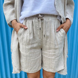 Linen Shorts - Sand (Only XL Left)