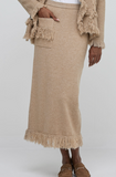 Fringe Skirt - Sand