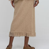 Fringe Skirt - Sand