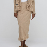 Fringe Skirt - Sand